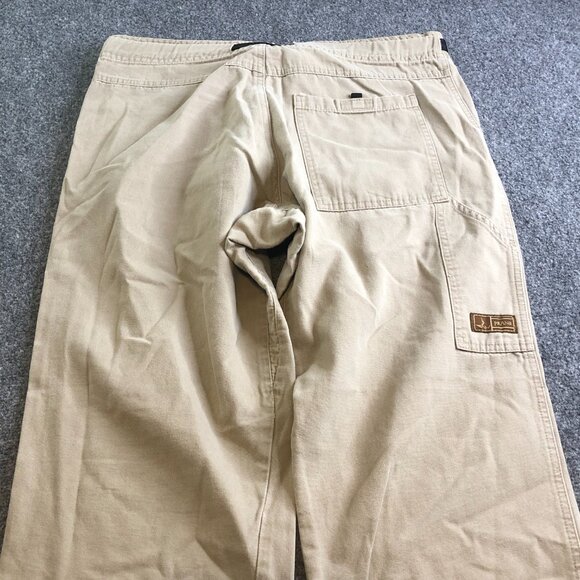 Prana Pants Mens Large Tan Belted Vintage Y2K Gorpcore Hiking Made USA Pockets - Picture 10 of 14